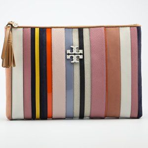 Tory Burch WEB Stripe Clutch Pouch